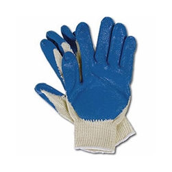 Hygrade Blue Rubber Coated Palm Work Gloves