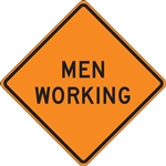 "MEN WORKING" Vinyl Roll Up Sign (36" x 36")