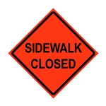 "SIDEWALK CLOSED" Vinyl Roll Up Sign (36" x 36")