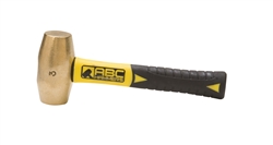 ABC Hammers, Inc.-3 lb. Brass Hammer with 8" Fiberglass Handle