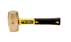ABC Hammers, Inc.-5 lb. Brass Hammer with 8" Fiberglass Handle