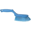 Vikan 4167, Vikan Ergonomic Hand Brush - Flagged This ergonomic hand brush is fully color-coded and has split fiber bristles that retain water for a good washing effect.