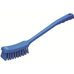 Vikan 4183, Vikan Long-handled churn brush, soft bristles The long handle on this brush allows the operator to reach into parts of equipment that are hard to access. The medium strength bristle is soft enough to create a washing action