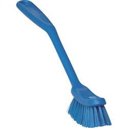 Vikan 4287, Vikan Dish Brush Stiff The head of this brush is narrow and small. The raised angle of the grip promotes quick and effective cleaning because the operator s hand and arm are in the ergonomically correct position.
