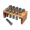 JET 650134, R-8 Collet Set with Rack 16TH Premium 14 PC