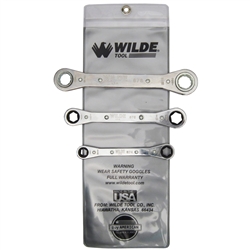 Wilde Tool 883-VR, Wilde Tools- 3 Piece Ratchet Box Wrench Set Manufactured & Assembled in U.S.A.<br>
Finish : Polished, Each