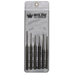 Wilde Tool G 6.NP-VP, Wilde Tools- 6 Piece Gunsmith Punch Set Manufactured & Assembled in Hiawatha, Kansas U.S.A.<br>
Gunsmith Set<br>
High Carbon Molybdenum Steel<br>
Finish : Polished<br>, Each