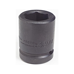 Proto J10033M, Proto - 1" Drive Impact Socket 33 mm - 6 Point