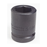 Proto J10075M, Proto - 1" Drive Impact Socket 75 mm - 6 Point