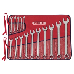 Proto J1200F-T500, Proto - 15 Piece Full Polish Combination ASD Wrench Set - 12 Point