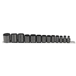 Proto J52304, Proto - 3/8" Drive 13 Piece Black Oxide Socket Set - 12 Point