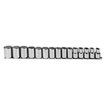 Proto J54206, Proto - 1/2" Drive 15 Piece Metric Socket Set - 12 Point