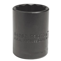 Proto J5432B, Proto - 1/2" Drive Black Oxide Socket 1" - 12 Point