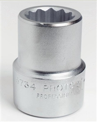 Proto J5752, Proto - 1" Drive Socket 1-5/8" - 12 Point