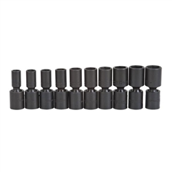 Proto J72135M, Proto - 3/8" Drive 10 Piece Deep Metric Universal Impact Socket Set - 6 Point