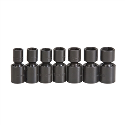 Proto J72143M, Proto - 1/2" Drive 7 Piece Metric Universal Impact Socket Set - 6 Point