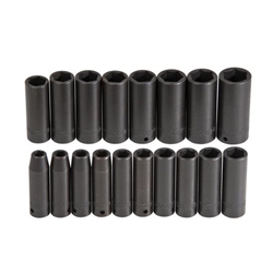 Proto J72149M, Proto - 1/2" Drive 18 Piece Deep Impact Socket Set - 6 Point