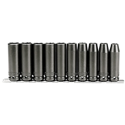 Proto J74212, Proto - 1/2" Drive 10 Piece Metric Deep Impact Socket Set - 6 Point