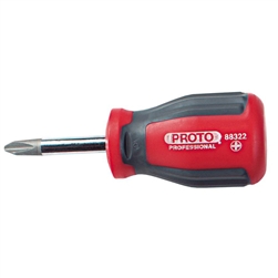 Proto J88322, Proto - Super Proto - Phillips - Round Stubby Screwdriver - # 2 x 1-1/2"