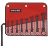 Proto JSCVF-8S, Proto - 8 Piece Black Chrome Combination Locking Flex-Head Ratcheting Wrench Set - Spline