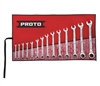 Proto JSCVM-14SA, Proto - 14 Piece Full Polish Metric Combination Reversible Ratcheting Wrench Set - Spline