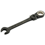 Proto JSCVM08F, Proto - Black Chrome Combination Locking Flex-Head Ratcheting Wrench 8 mm - Spline