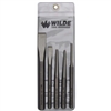 Wilde Tool K 5.NP-VP, Wilde Tools- 5-Piece Punch and Chisel Set Manufactured & Assembled in Hiawatha, Kansas U.S.A.<br />
5-Piece Set<br />
High Carbon Molybdenum Steel<br />
Finish : Polished, Each