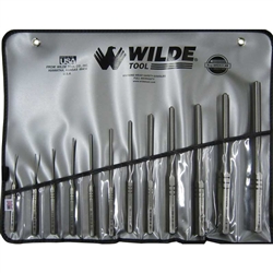 Wilde Tool RS912.NP-VR, Wilde Tools- 12-Piece  Spring Punch Roll Set Manufactured & Assembled in Hiawatha, Kansas U.S.A.<br />
12-Piece Set<br />
Ball Point Tip<br />
Finish : Polished, Each