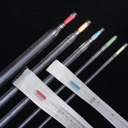 10ml Plastic Serological Pipet- Sterile - Wide Tip - 125 Pipets - Individually Wrapped