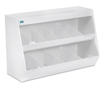 Large Lab Storage Bin with 10 Bins and 1 Shelf