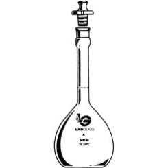 25mL Class A Volumetric Flask with Plastic Stopper