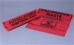 MTC BIO Red Autoclave Bags, Biohazard Maked 12.2" x 26" 400pc