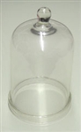 Glass Bell Jar with Knob - 5" x 9"
