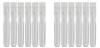 Plastic Tubes with Stopper, pack of 12,  3-1/8" x 1/2"