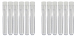 Plastic Tubes with Stopper, pack of 12,  3-1/8" x 1/2"