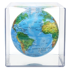 Mova Globe Cube Blue Relief Map