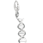 DNA Charm - Silver colored