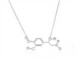 Adrenaline Molecule Necklace -Silver Colored