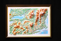 New York Raised 3D Map 9" x 12"