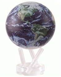 Mova 6" Solar Spinning Globe Satellite View with Clouds