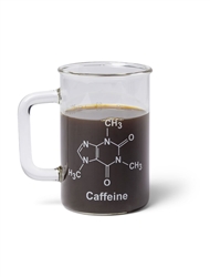 Beaker Mug with Caffeine Molecule 400ml