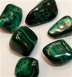 Malachite, 1" Tumbled