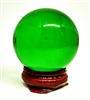 Green Glass Sphere, 40mm Diameter with Stand