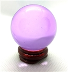 Pink Glass Sphere, 40mm Diameter with Stand