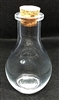 Round Glass Bottle with Stopper 88mm Tall 49mm wide