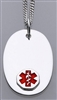Sterling Silver Medical ID Oval Pendant