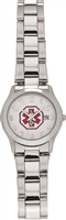 Ladies' and Children's Small Stainless Steel Medical ID Watch with Date