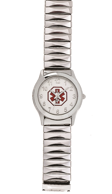 Ladies' and children's Small Stainless Steel Medical IDExpansion Watch