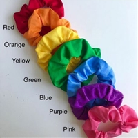 Colorful hair scrunchies