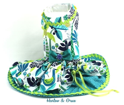 Tropical print dress